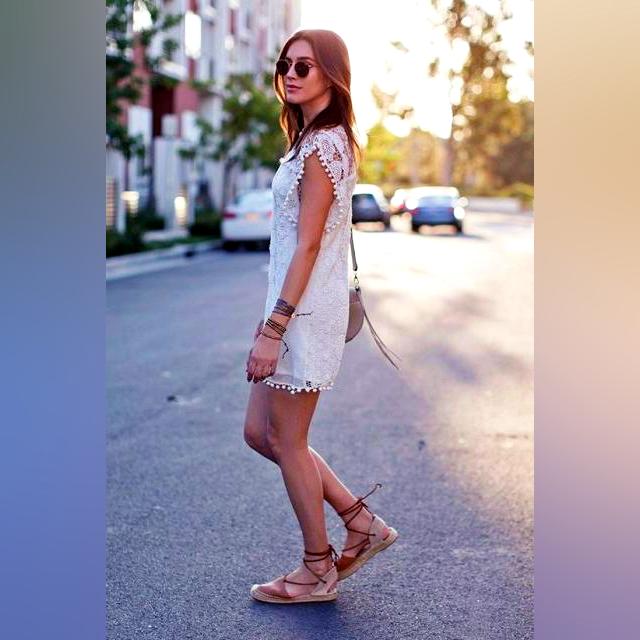 Outfits With Lace Up Espadrilles For Summer 2022